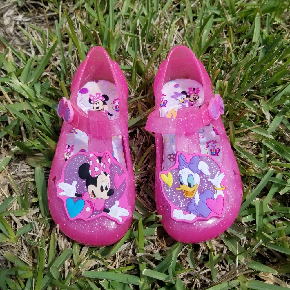 Disney Pink Minnie Mouse And Daisy Jellie Shoes Size 7